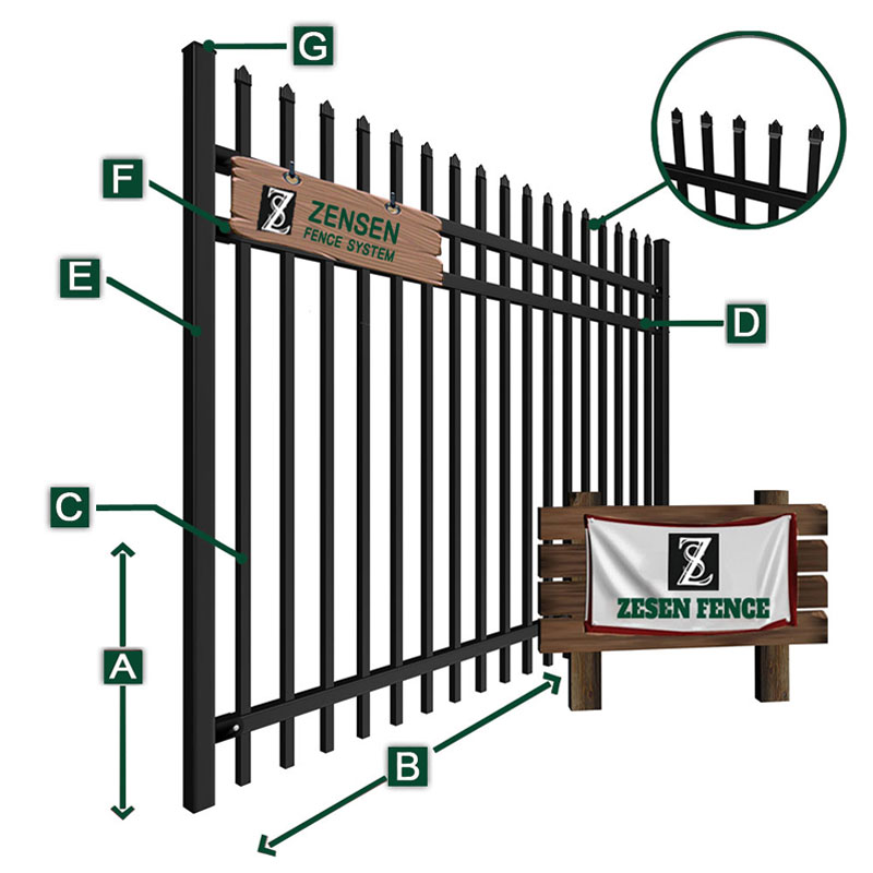 Steel Picket Fence